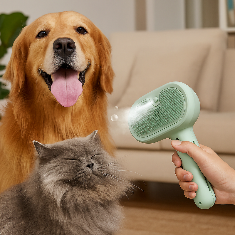 Escova de Limpeza a Vapor para Cães