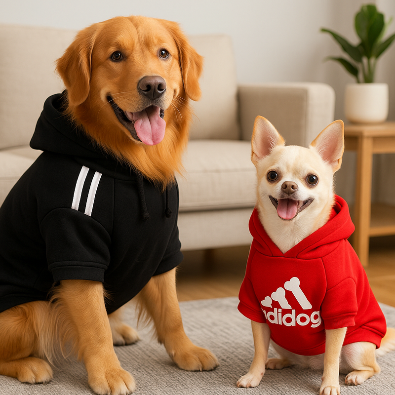 Moletom ADIDOG com Capuz para Cães de Todos os Portes