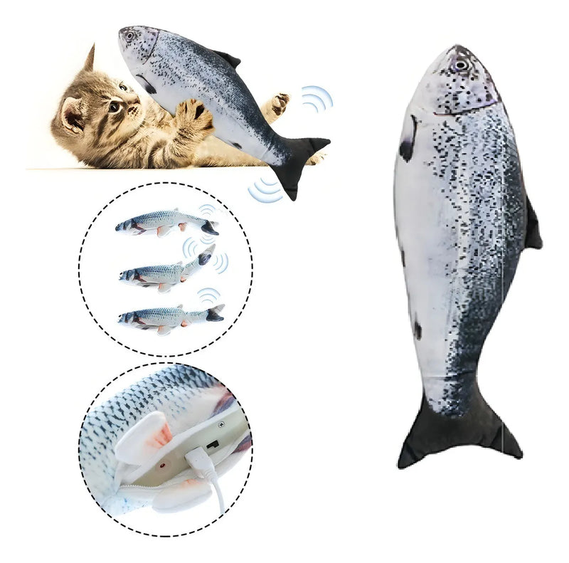 Peixe Elétrico Interativo para Gatos e Cães