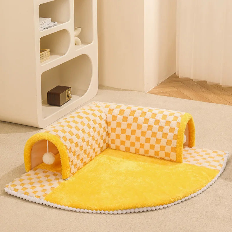 Casa Tapete Tunel Premium para Gatos
