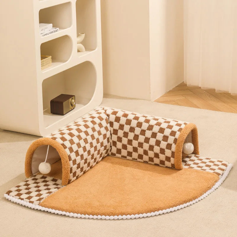 Casa Tapete Tunel Premium para Gatos