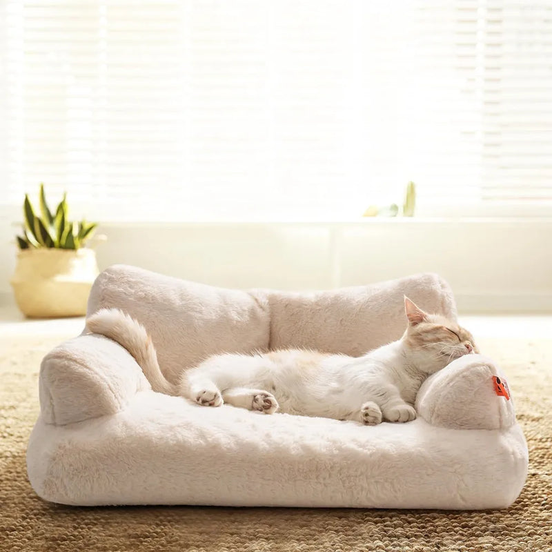 Cama Pet Sofá Luxo Lavável para Cães e Gatos