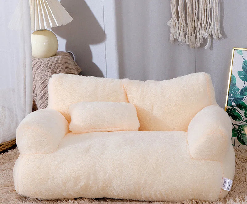 Cama Pet Sofá Luxo Lavável para Cães e Gatos