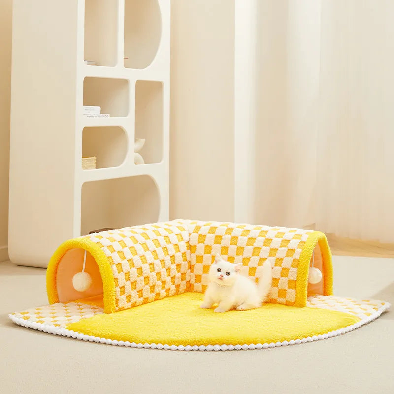 Casa Tapete Tunel Premium para Gatos