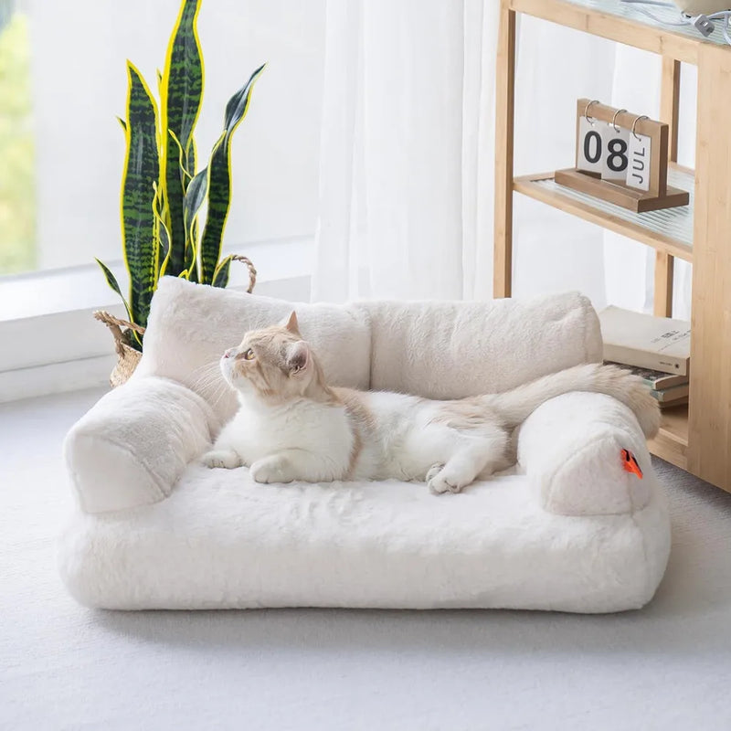 Cama Pet Sofá Luxo Lavável para Cães e Gatos