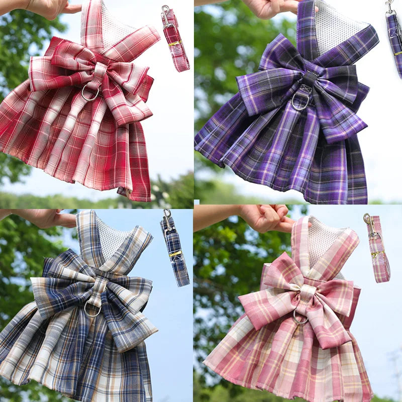 Peitoral Vestido com Saia para Cães e Gatos