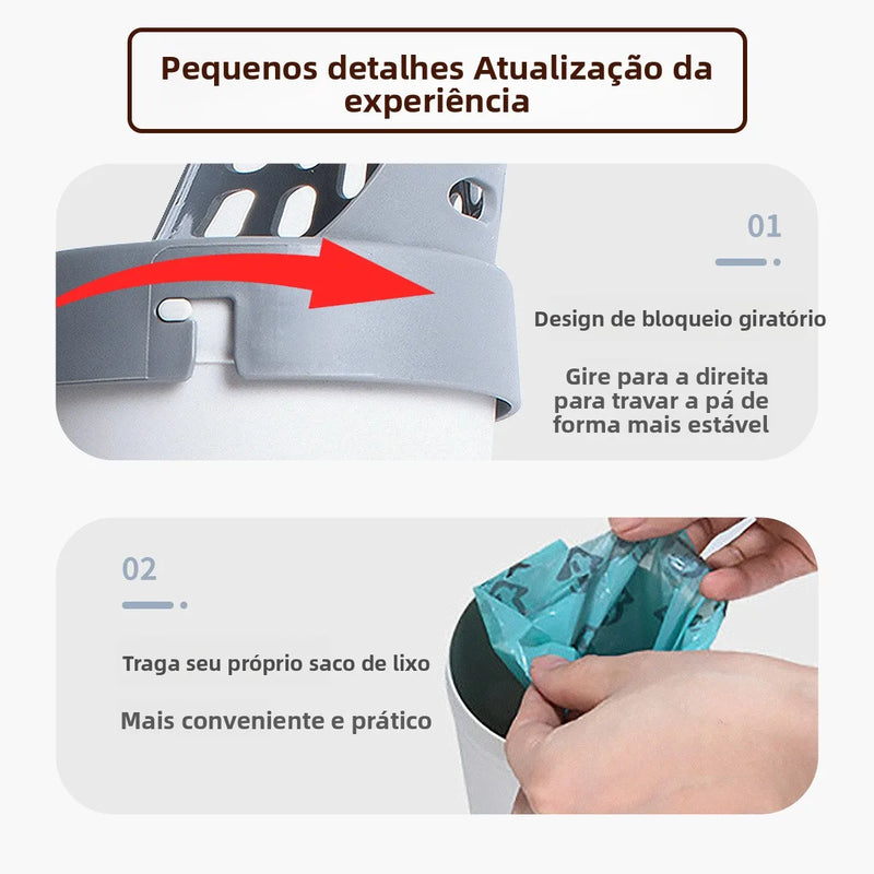 Pá Coletora com Sistema de Saco Integrado