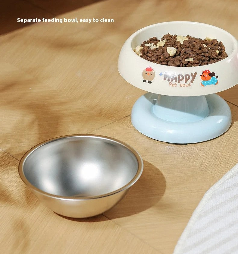 Tigela Elevada de Aço Inoxidável para Gatos