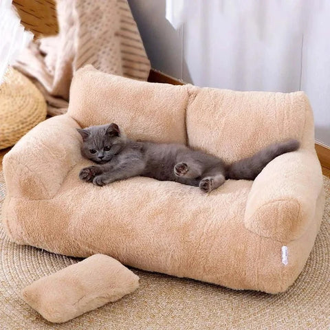 Cama Pet Sofá Luxo Lavável para Cães e Gatos